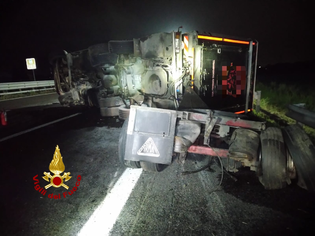 Verona, Camion Si Ribalta Nella Notte In Autostrada, Strage Di Vitelli ...